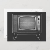 Carte Postale Ensemble de télévision Pop Art Retro (Devant / Derrière)