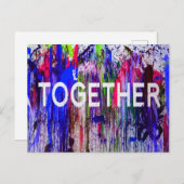 Carte Postale Ensemble ensemble amour coloré (Devant / Derrière)