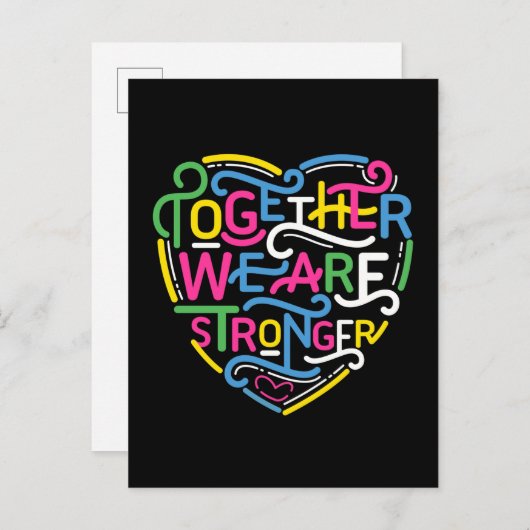 Carte Postale Ensemble, Nous Sommes Plus Forts (Devant / Derrière)