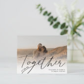 Carte Postale Ensemble script moderne 2 photos enregistrer la da (Debout devant)