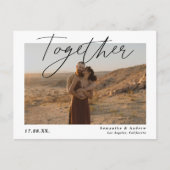 Carte Postale Ensemble script simple 2 photos enregistrer la dat (Devant)