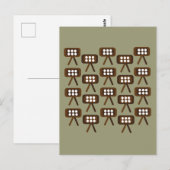 Carte Postale Ensemble télévisé décoratif de style moderne du mi (Devant / Derrière)