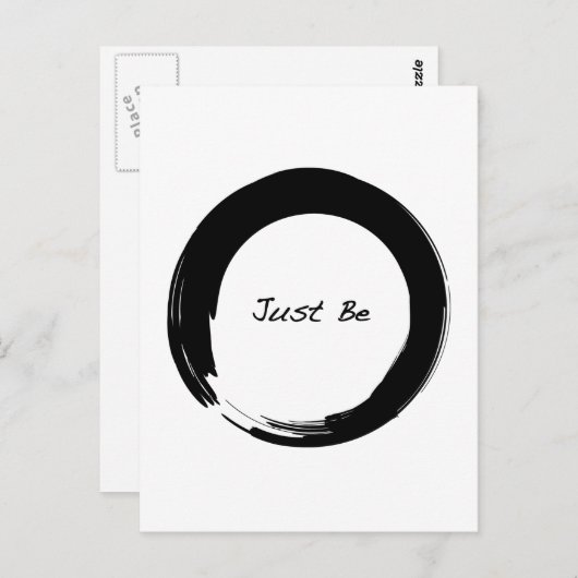 Carte Postale Enso avec Just Be (Devant / Derrière)