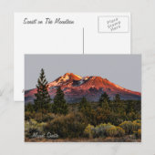 CARTE POSTALE ENSOLEILLÉ SUR LA MONTAGNE (Devant / Derrière)