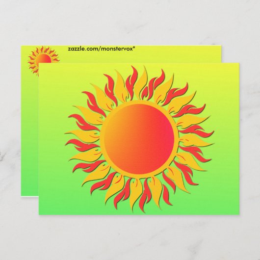 Carte Postale Ensoleillement (Devant / Derrière)