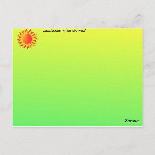 Carte Postale Ensoleillement (Dos)