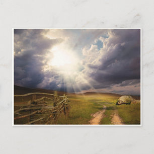 Carte postale Ensoleillement et Prairie et Vieux P