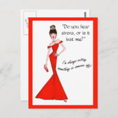 Carte Postale Entendez-Vous Des Sirènes, Ou Est-Ce Juste Moi ? C (Devant / Derrière)