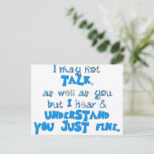 Carte Postale Entendre et comprendre (Debout devant)