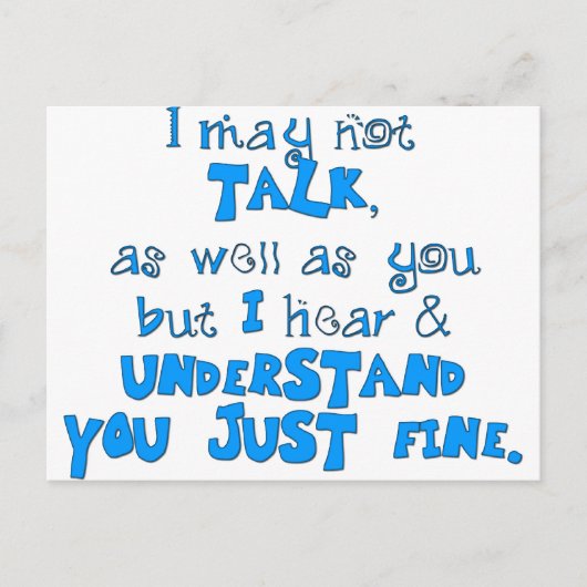 Carte Postale Entendre et comprendre (Devant)