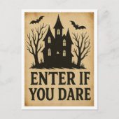 Carte Postale Enter if You Dare Vintage Halloween (Devant)