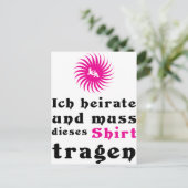 Carte Postale enterrement de vie de garçon / mariage (Debout devant)