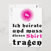 Carte Postale enterrement de vie de garçon / mariage (Devant / Derrière)