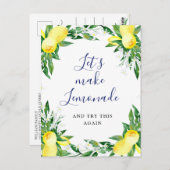 Carte Postale Enterrement de vie de jeune fille Changement de da (Devant / Derrière)