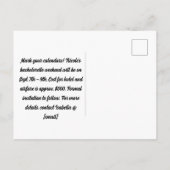 Carte Postale Enterrement de vie de jeune fille disco rétro rose (Dos)