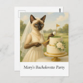 Carte Postale Enterrement de vie de jeune fille GOLF pour femme  (Devant / Derrière)