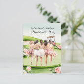 Carte Postale Enterrement de vie de jeune fille golf pour golfeu (Debout devant)