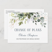 Carte Postale Enterrement de vie de jeune fille reporté Date Élé (Devant / Derrière)