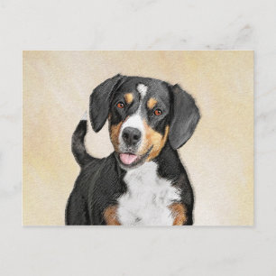Carte Postale Entlebucher Mountain Dog Peinture - Art original