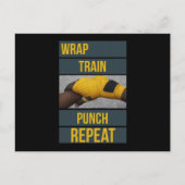 Carte Postale Entraînement de boxeur de boxe Citation Wrap Train (Devant)
