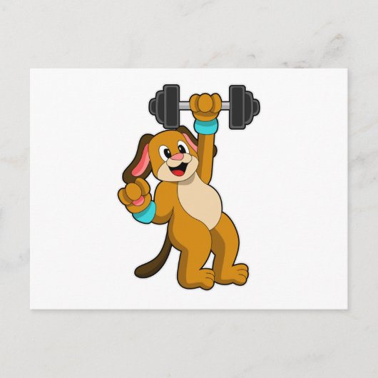 Carte Postale Entraînement de chien à force avec Dumbbell (Devant)