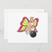 Carte Postale Entraînement de force Papillon Haltère (Devant / Derrière)