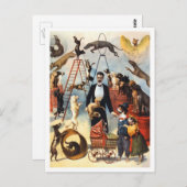 Carte Postale Entraîneur de chien vintage de cirque (Devant / Derrière)
