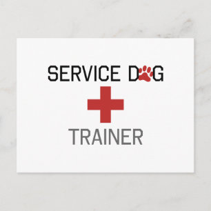 Carte Postale Entraîneur de chiens de service