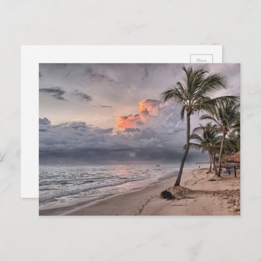 Carte postale entrante tempête tropicale (Devant / Derrière)