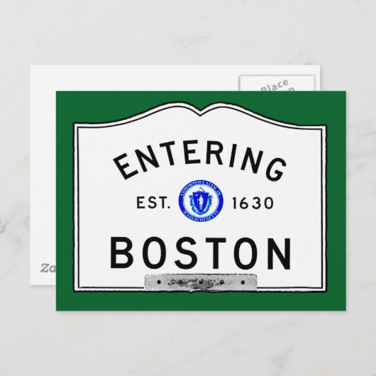 Carte Postale Entrée à Boston (Devant / Derrière)