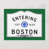Carte Postale Entrée à Boston (Devant)
