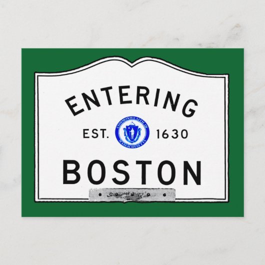 Carte Postale Entrée à Boston (Devant)