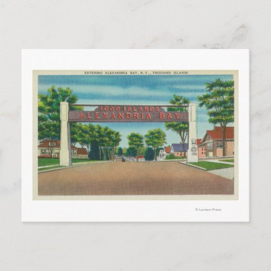 Carte Postale Entrée Alexandria Bay View (Devant)