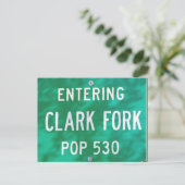 CARTE POSTALE ~ "Entrée Clark Fork!" (Debout devant)
