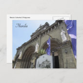 Carte Postale entrée de la cathédrale de Manille (Devant / Derrière)