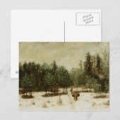 Carte Postale Entrée de la forêt en hiver (Devant / Derrière)