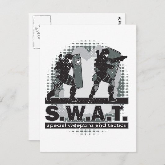 Carte Postale Entrée de l'équipe SWAT (Devant / Derrière)