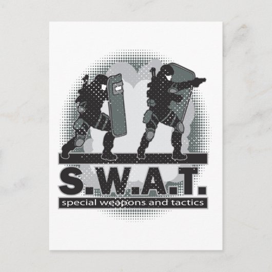 Carte Postale Entrée de l'équipe SWAT (Devant)