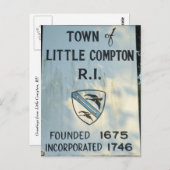 Carte Postale Entrée de Little Compton, RI (Devant / Derrière)