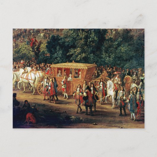 Carte Postale Entrée de Louis XIV et Maria Theresa dans (Devant)