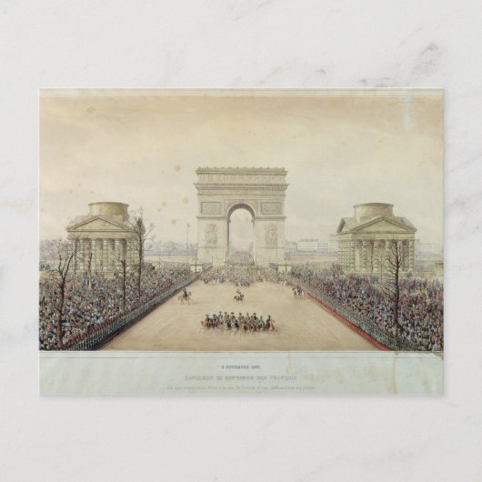 Carte Postale Entrée de Napoléon III à Paris (Devant)