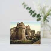 Carte Postale Entrée du Château de Nantes, France (Debout devant)
