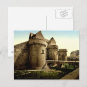 Carte Postale Entrée du Château de Nantes, France (Devant / Derrière)