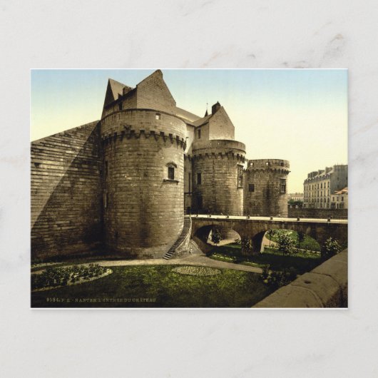 Carte Postale Entrée du Château de Nantes, France (Devant)