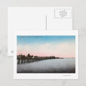 Carte Postale Entrée du chemin de fer Père Noël Fe Antioch, CA (Devant / Derrière)