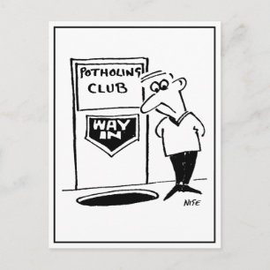 Carte Postale Entrée du Club de Spéléologie dans le Sol. Drôle