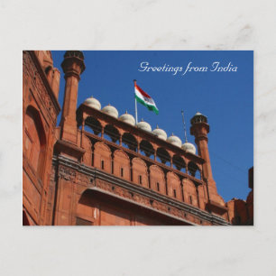 Carte Postale entrée du fort de delhi