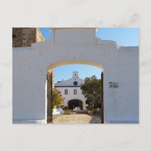 Carte Postale Entrée du monastère de Monte Toro - Menorca, Espag (Devant)