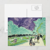 Carte Postale Entrée d'un grand jardin à Dresde, 1905 (Devant / Derrière)