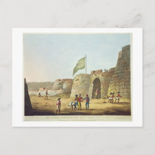 Carte Postale Entrée Nord dans le Fort de Bangalore, Pla